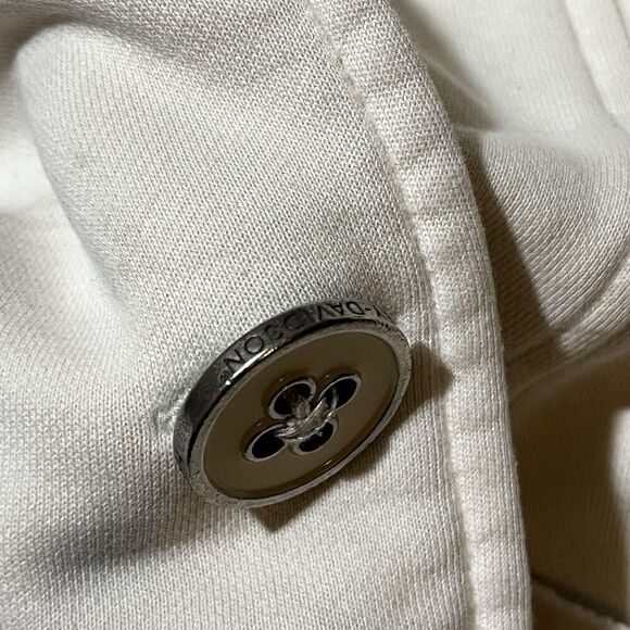 Harley Davidson Coat Women Large Blazer Hooded Fleece Pea Coat Embroidered Biker - Picture 14 of 16